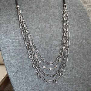 Silpada Sterling Silver & Cubic Zirconia “Everlasting Necklace” N2302